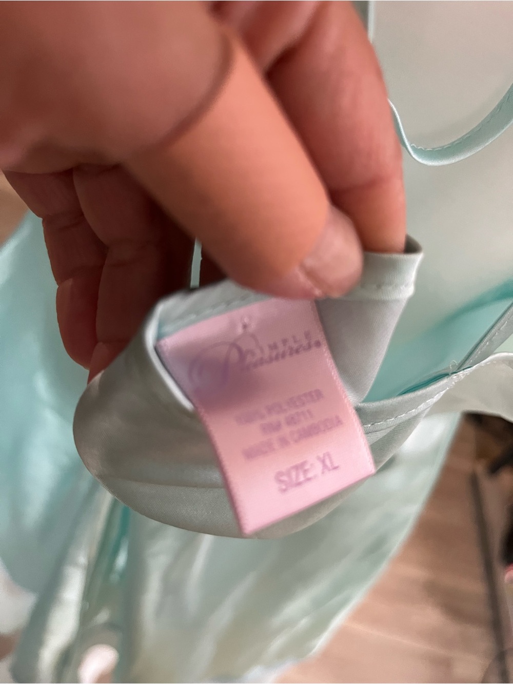 Silky Aqua Lace-Trim Chemise Nightdress - Picture 9 of 9